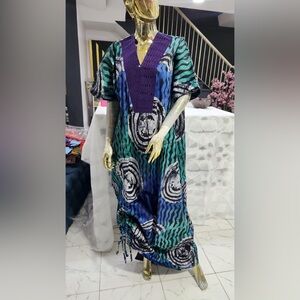 Beautiful Caftan/Kaftan Bubu Dress. Adire